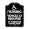 Signmission Parking Vehicle Id Required Up to $200 Fine for Violation Heavy-Gauge Alum, 24" x 18", BW-1824-23350 A-DES-BW-1824-23350 - alternate 1